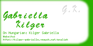 gabriella kilger business card